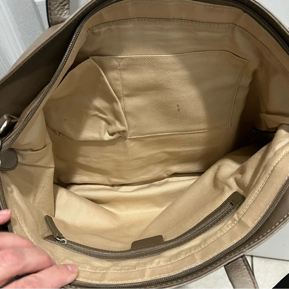 LODIS Laptop Computer Bag Crossbody‎ Brushed Gold Color